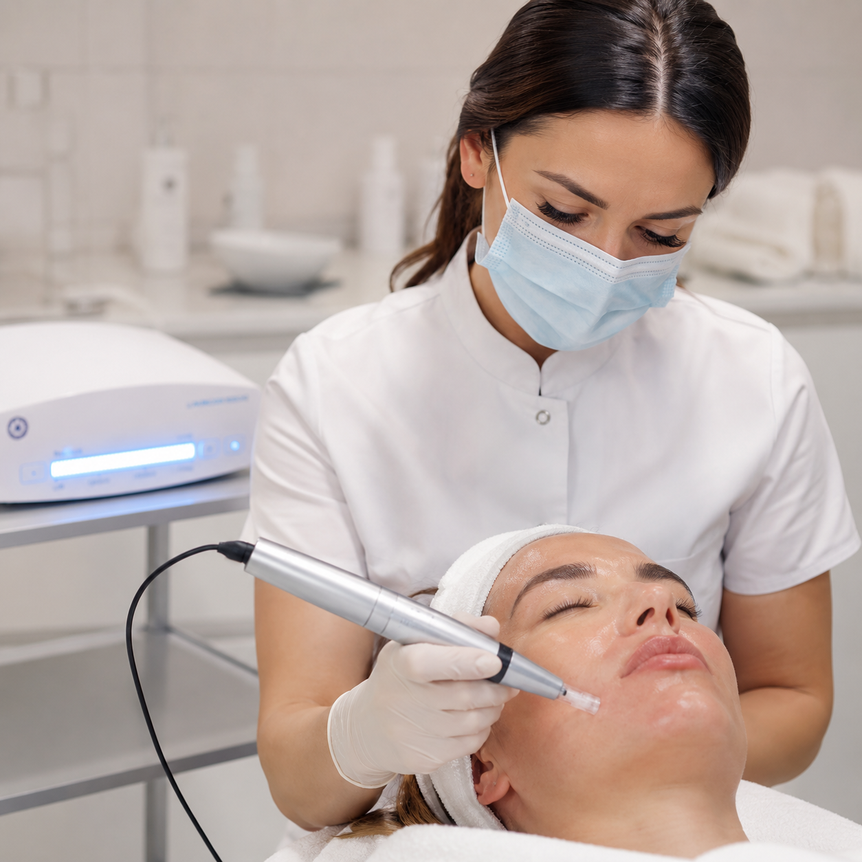 Professioneel microneedling toestel voor collageenstimulatie Ultra Precision Needling apparaat voor huidverbetering Microneedling behandeling anti-aging professionele skincare Medisch esthetisch microneedling toestel Janssen Cosmetics Professionele huidverbetering met microneedling technologie